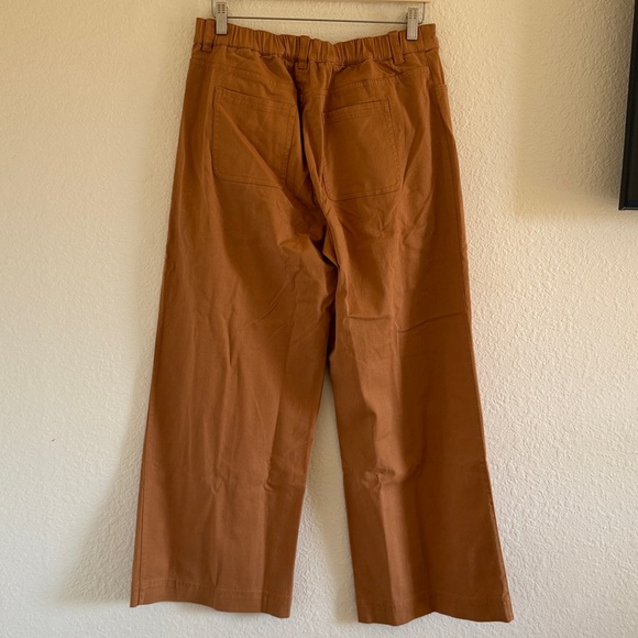 Pact Women's Stretch Twill Wide Leg Pant in Camel - Picture 4 of 6